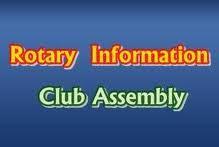 Club Assembly, 6.15 for 6.30pm